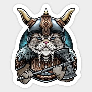 Viking Cat Sticker